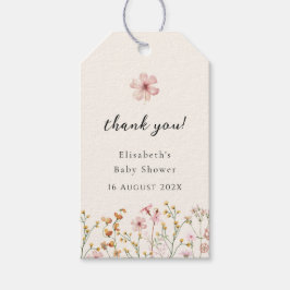Étiquettes-cadeau Wildflower Boho Baby Shower