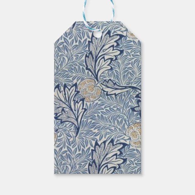 Étiquettes-cadeau William Morris Flower Floral Design (Devant)
