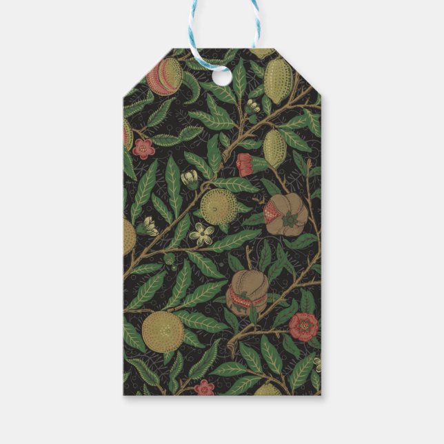 Étiquettes-cadeau William Morris grenade classique fruits (Devant)