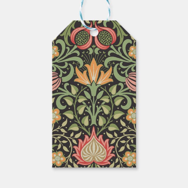 Étiquettes-cadeau William Morris Persian Floral Antique (Devant)