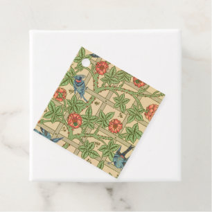 Étiquettes Cadeau William Morris Trellis Design classique de papier