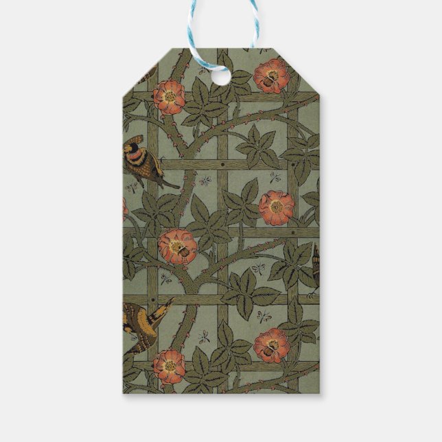Étiquettes-cadeau William Morris Trellis Wallpaper Art (Devant)