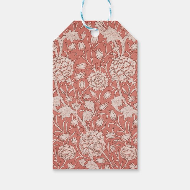 Étiquettes-cadeau William Morris Wild Tulip Classique Conception Vic (Devant)