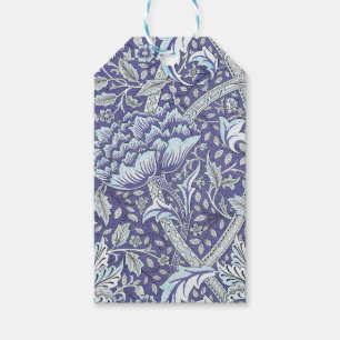 Étiquettes-cadeau William Morris Windrush fleurs bleues