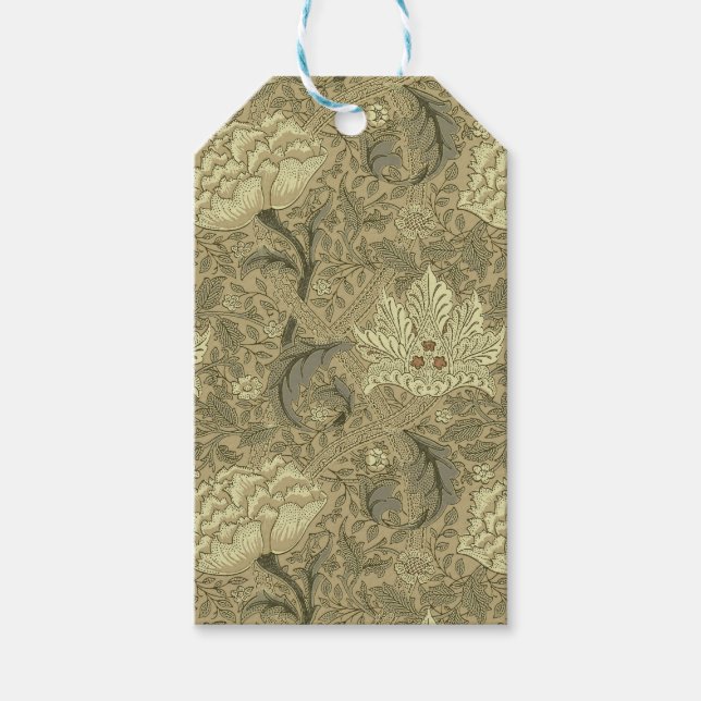 Étiquettes-cadeau William Morris Windrush Motif de fond d'écran (Devant)