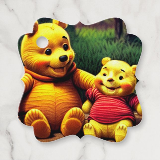 Étiquettes Cadeau Winnie l'Ooh 6. (Devant)