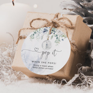 Étiquettes Cadeau Winter Pop it lorsqu'elle popote baby shower Favou