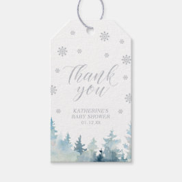 Étiquettes-cadeau Winter Wonderland Baby shower Merci Favoriser