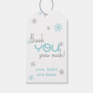 Étiquettes-cadeau Winter Wonderland Joint Anniversaire Merci