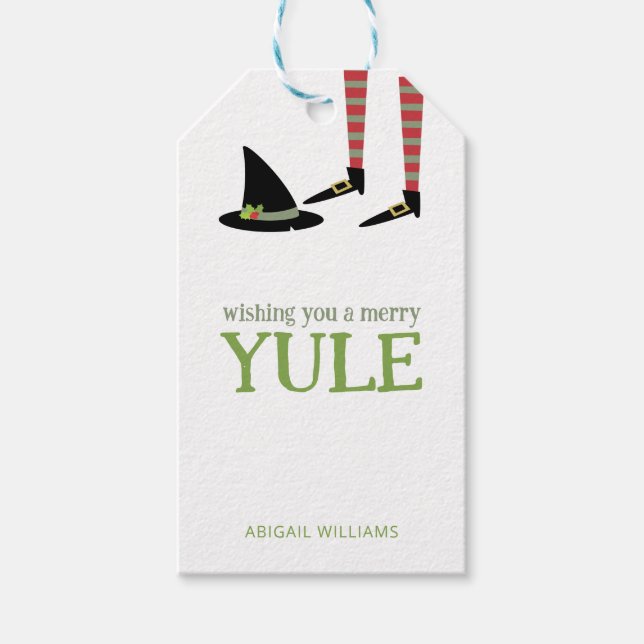 Étiquettes-cadeau Witchy Yule (Devant)
