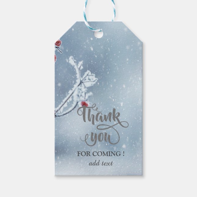 Étiquettes-cadeau Wonderland Branches Blue (Devant)