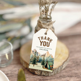 Étiquettes-cadeau Woodland Adventure Camper Anniversaire Favoriser T