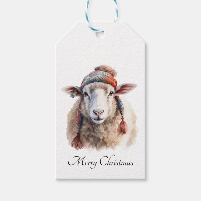 Étiquettes-cadeau Wooly Wonderland, coutume (Devant)