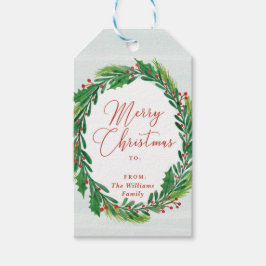 Étiquettes-cadeau Wreath
