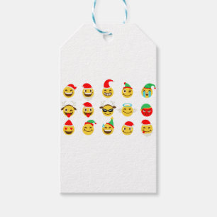 Étiquettes-cadeau xmas émoji joyeux