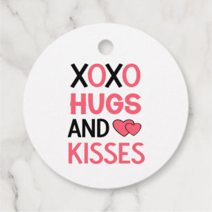 Étiquettes Cadeau XOXO Embrasse Fête des mariées Baisers rose Mariag