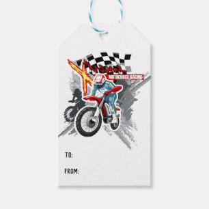 Étiquettes-cadeau Xtreme Motocross Racing   Sport