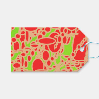 Étiquettes-cadeau yaei red berry barry art abstrait