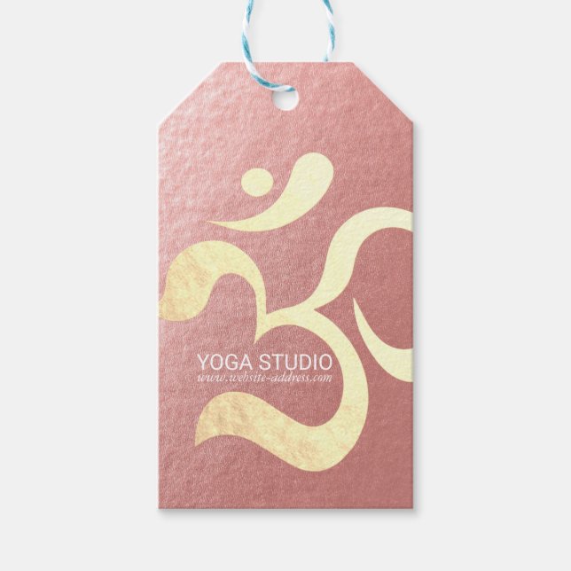 Étiquettes-cadeau Yoga Studio Méditation Instructeur Vie Coach OM (Devant)
