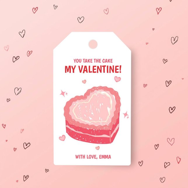Étiquettes-cadeau You Take the Cake Valentine Gift Tag (Créateur téléchargé)