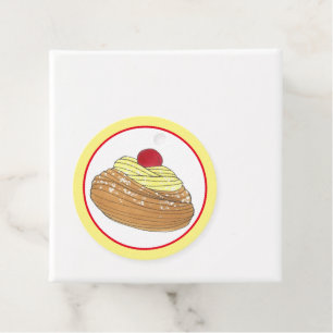 Étiquettes Cadeau Zeppole Italien Frit Pâtisserie Dough Alimentation