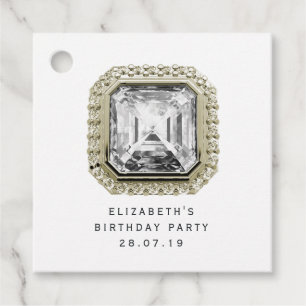 Étiquettes Cadeau Zirconia Diamond Avril Pierre de naissance