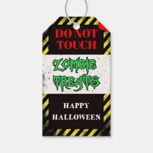 Étiquettes-cadeau zombie traite la faveur du parti halloween