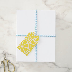 Étiquettes Cadeaux à Motif de Tranche de Citron Ja