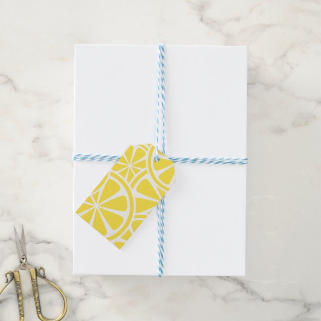 Étiquettes Cadeaux à Motif de Tranche de Citron Ja (Avec de laficelle)