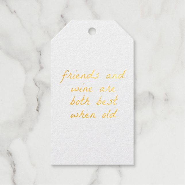 Étiquettes Cadeaux Amis Et Vin (Recto)