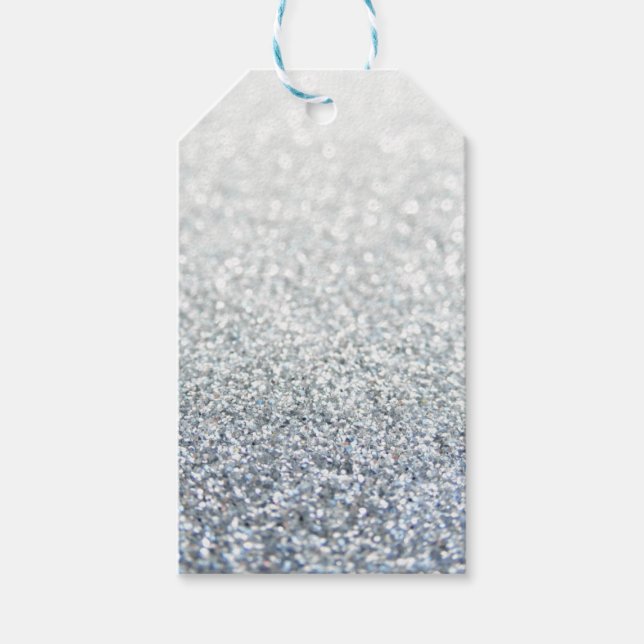 Étiquettes cadeaux argent et gris (Devant)
