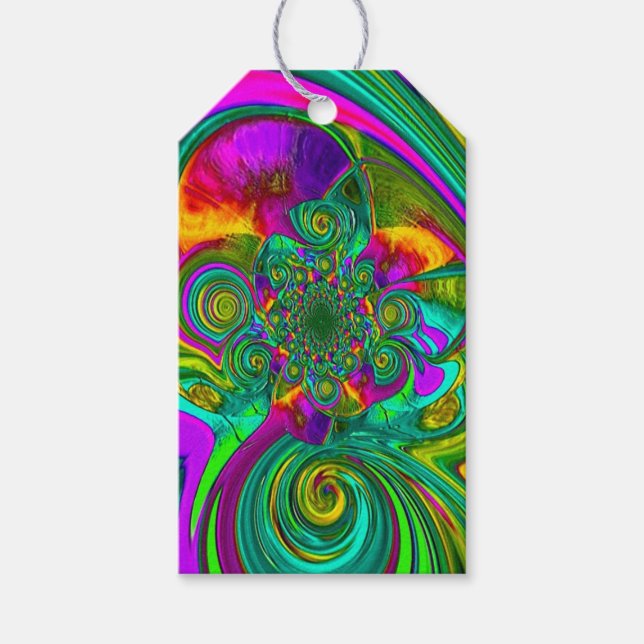 Étiquettes cadeaux avec Twine "Color Coded Swirls" (Devant)