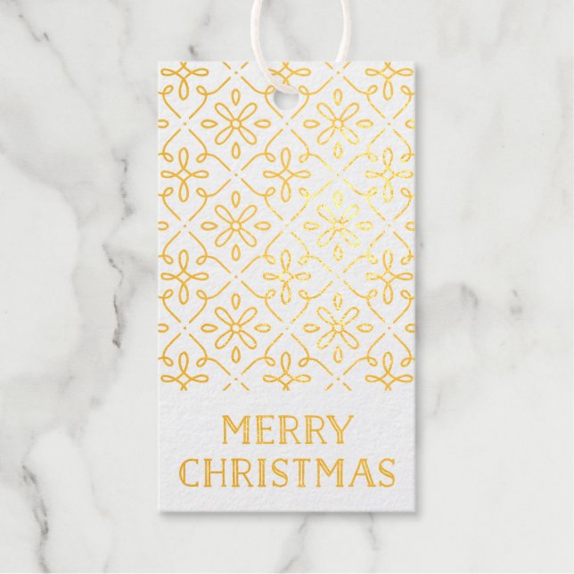 Étiquettes Cadeaux Balise Cadeau de Noël joyeux (Recto)