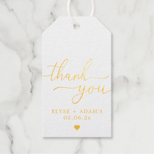 Étiquettes Cadeaux Balise Cadeau Foil Privilège Merci Gold (Recto)