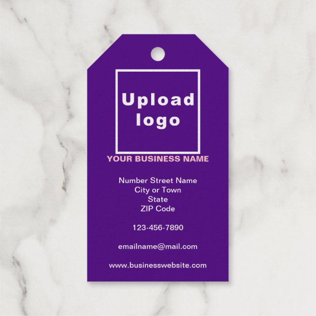 Étiquettes Cadeaux Balise Purple Business Marque sur Foil (Verso)