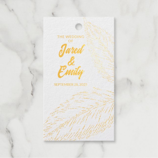 Étiquettes Cadeaux Balises Gold Foil (Recto)