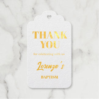 Étiquettes Cadeaux Baptême d'or