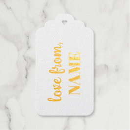 Étiquettes Cadeaux Bonne Anniversaire Or Élégante Typographie