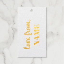 Étiquettes Cadeaux Bonne Anniversaire Or Élégante Typographie