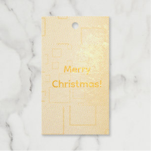 Étiquettes Cadeaux Cadeau de Noël Elegant Festif Géométrique