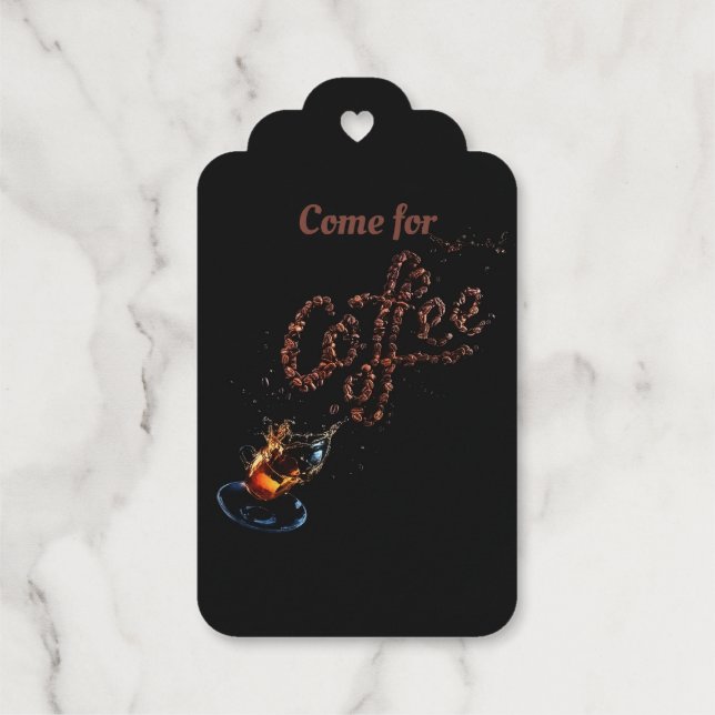 Étiquettes Cadeaux café aromatique (Verso)