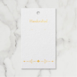 Étiquettes Cadeaux Cartes d'affichage personnalisées Gold Fleur de Li