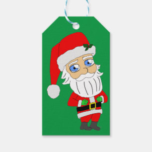 étiquettes cadeaux chibi santa claus