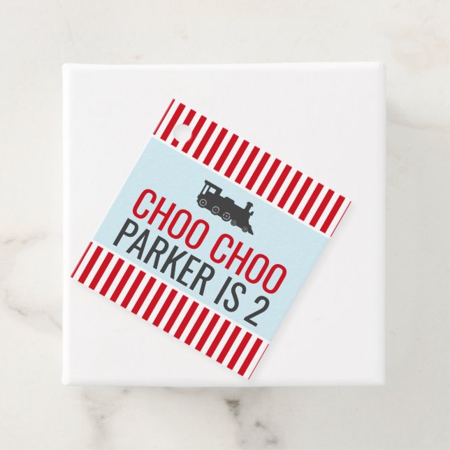 Étiquettes cadeaux Choo Choo Train Party Favoriser (En situation)