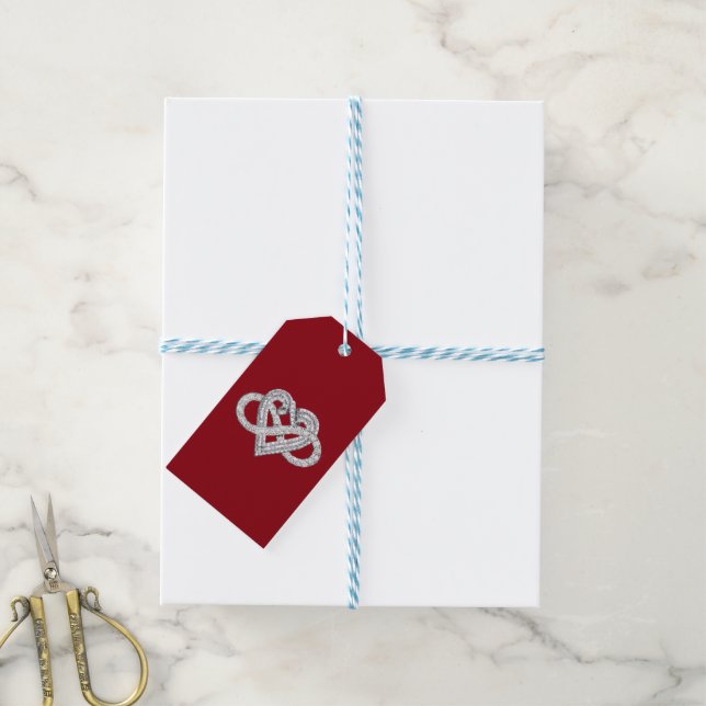 Étiquettes cadeaux Coeur Infinity (Avec de laficelle)