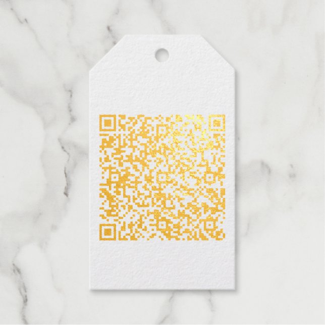 Étiquettes Cadeaux Concevez votre propre QR Code Foil Modèle étiquett (Recto)