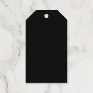 Étiquettes Cadeaux Création en noir personnalisé Ajouter une photo ou
