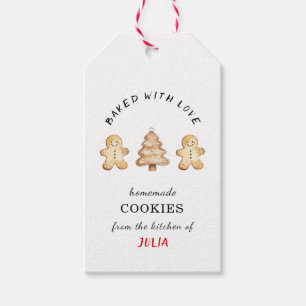 Étiquettes Cadeaux 'Cuits avec Amour' Biscuit en P