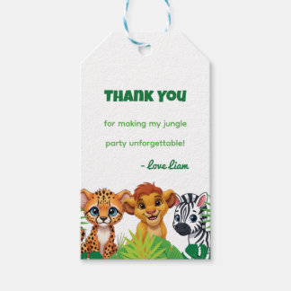 Étiquettes cadeaux d'anniversaire Safari Jungle