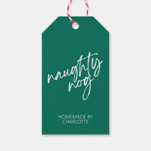 Étiquettes cadeaux Dark Green Eggnog